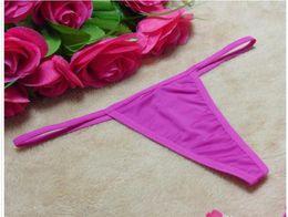 50 pecs Mixed Sexy Underwear G String Thongs Panties T Back LINGERIE women lady Solid bikini panty cheap1190737