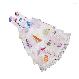 Dog Apparel Pet Clothing Cartoon Food Suspender Dress For Dogs Clothes Cat Small Bowknot Gauze Cake Skirt Cute Thin Summer White Girl