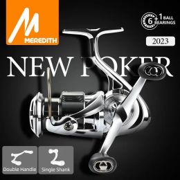 MEREDITH PK Series Spinning Reel Double Handle Ratio 6.2:1 Brake Force 18kg Left Right Hand Saltwater All-Metal Fishing Reel