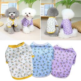 Dog Apparel Floral Pet Dogs Clothes For Small Medium Winter Warm Cardigan Puppy Cat Vest Chihuahua Jacket Teddy Yorkie Waistcoat