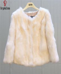 Women039s Fur Faux Fake Coat Short Winter Jackets For Ladies Plus Size Overcoat 2021 Nine Point Orang Black M4XL LZ9526795761