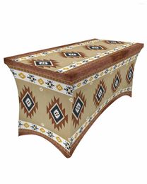 Table Skirt Tribal Totem Boho Elastic Wedding Birthday Decoration Tablecloth For Party