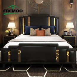 Modern Customizable Double Bed Designer Bedroom Sets King/ Queen Size Luxury Home Furniture Bedroom Beds
