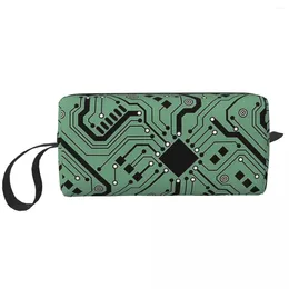 Cosmetic Bags Printed Circuit Board - Color Makeup Bag Organizer Dopp Kit Toiletry For Women Beauty Travel Pencil Case