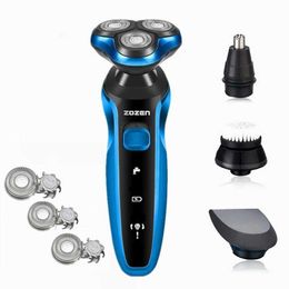 Electric Shavers Electric Shaver Rechargeable Electric Razor Shaving Machine Cleaning Beard Razor for Men Wet and Dry Waterproof Washable ZN1159 Q240525