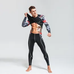 Men's Thermal Underwear Winter Warm Set Gym Training Sports Suit Quick-drying Clothing Sportswear Base Layer