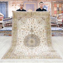 Carpets 152x244cm Persian Oriental Silk Carpet Exquisite Wholesale Handmade Rugs (SLF178B)
