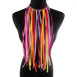Chains Ribbon Necklace Streamer Colourful Tassel For Independence Day Celebration Adjustable American