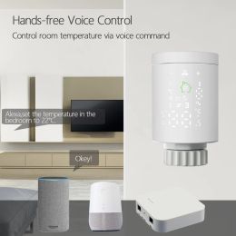 Tuya Zigbee Smart Radiator Valve Programmable Thermostatic Radiator Home Temperature Controller Alexa Google Home Voice Control