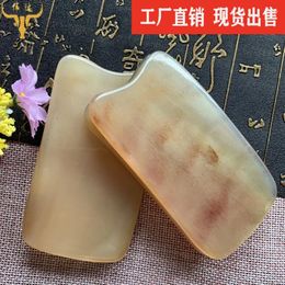 Storage Boxes Horn Scrapping Plate Square Thick Dual-Use Gua Sha Scraping Massage Tool Comb Factory Wholesale