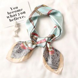 Scarves Silk Summer Scarf Lady Headkerchief Print Square Female Bandana Large Shawl Hijab Wraps Neckerchief