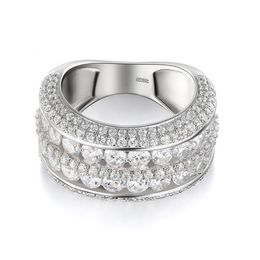 Eternity Zircon Finger Ring White Gold Filled Wedding band Rings for Women Bridal Promise Engagement Jewellery Birthday Gift Lchpn