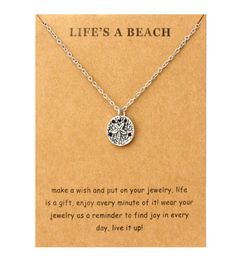 Starfish Sailing Waves Seahorse Beach Ocean Pendants Necklaces Sea Turtle Sand Dollar Mermaid Women Men Fashion Jewelry Gift8261157