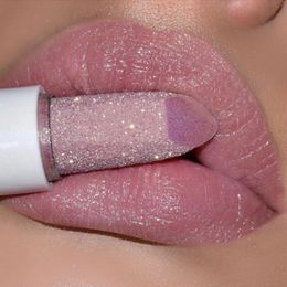 Glitter Matte Lipstick Waterproof Long Lasting Temperature Change Diamonds Lipstick Non Stick Red Pink Lip Tint Makeup Cosmetic 240521