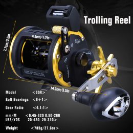 Sougayilang Fishing Reel 3000/4000 Trolling Reel Drum Bait Casting Ree Max Drag 20kg for Saltwater Fishing Tackle