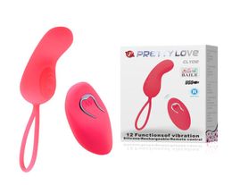 Pretty Love Silicone 12 Functions Vibration Wireless Remote Control Vibrating Love Egg For Women Adult Sensual Sex Toy Vibrators q9349559