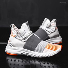 Fitness Shoes Men Running Shoe Lightweight Sport Boot Outdoor Breathable Athletic Sneakers Man High Ankle Cushioning Sole Walking Trainers