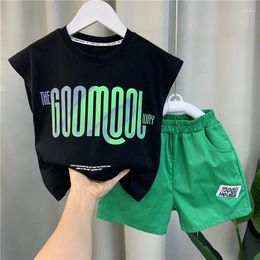 Clothing Sets Baby Boys Summer Clothes Suit Fashion Sleeveless Vest Shorts Two-piece Children's Sportswear