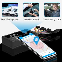 JIMIMAX VL802L Vehicle Tracker 4G GPS Locator Two-way Talking Bluetooth Tracking Device For Car Fleet Management Anti-thieft APP