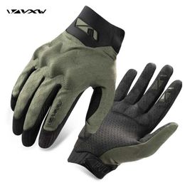 Sports Gloves VXW Summer Motorcycle Gloves Thin Mesh Breathable Vent Holes Touch Screen Padded Knuckle Protection Moto Racing Guante Men Women Q240525