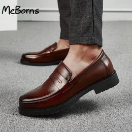 Casual Shoes Luxurious Men Dress Inner High Loafers Shoe Man Fit Classic Party British Men's Height-increasing