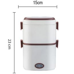 Electric Rice Cooker 220V Heating Lunch Box 2 Layers Self Cooking Machine Food Steamer Food Storage Box For Home Office School