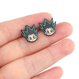 Party Favor E2386 Cartoon Cute Anime Boy Steel Pierce Ear Stud Kids Earrings For Women Enamel Girls Jewelry Gifts