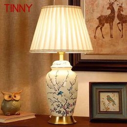 Table Lamps TINNY Modern Ceramic Desk Lamp LED Chinese Simple Creative Bedside Light For Home Living Room Bedroom Study Decor