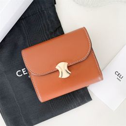 TRIOMPHES Womens keychain Wallets Designer Coin Purses fashion zippy classic flap Wallet mens Luxury Card Holder leather short purse key pouch CardHolders With box
