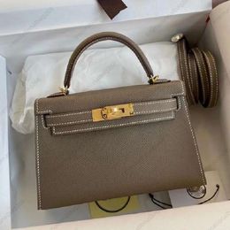 9A top high quality bag handmade beeswax line designer luxury lady crossbody handbag original imitation classic epsom leather 19CM mini Fashion shoulder gift box a7