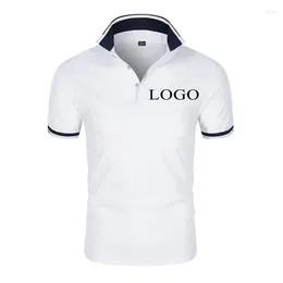 Men's Polos Your Own Design Brand Logo/Picture Personalized Custom Anywhere Men Women DIY Polo Collar Solid Color Shirt Fashion