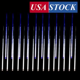 Waterproof Cascading LED Strings Meteor Shower Rain Lights Outdoor for Holiday Party Wedding Christmas Tree Party Tree Decoration Birth 266P