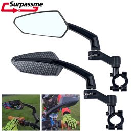 Universal Adjustment Motorcycle Rear View Mirrors E-Bike Convex Mirror M8 M10 Scooter Handlebar Side Mirrors Took Carbon