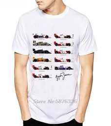 All Ayrton Senna Sennacars Men T Shirt Fans Male Cool Tshirt Slim Fit White Fitness Casual Tops Tee Men039s TShirts1599728