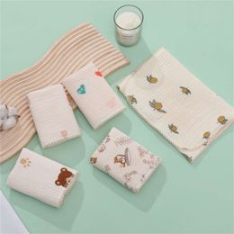 Baby Saliva Small Towel Washcloth High Absorbent Soft Printed Cartoon Handkerchief Infant Burp Cloth