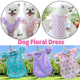 Dog Apparel Cute Floral Dress Summer Cat Puppy Pet Clothes For Small And Medium Dogs