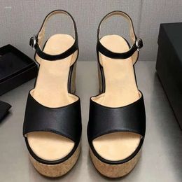 Women s Peep Toe Sandals Platform Wedges Genuine Leather Ankle Buckle Strap Female Summer Runway Designer Height Increasing Sandal 477 Wedge Dei 37d gner Increaing