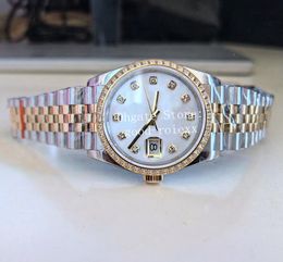 36mm Unisex Watches Men's Cal.3235 Automatic Diamond Bezel Watch Ladies Yellow Gold Jubilee Bracelet Men Mother Of Pearl Dial TwF Women's 126283 Wristwatches