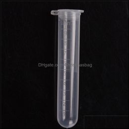 Lab Supplies 20Pcs 10Ml Sample Test Tube Specimen Clear Micro Plastic Centrifuge Vial Snap Cap Container For La Jllrld Drop Delivery Dh3Rf