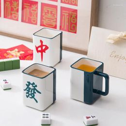 Mugs 400ml Chinese Retro Mahjong Design Mug China Chic-Style Coffee Cup Gift For Friends Relatives Wide Application