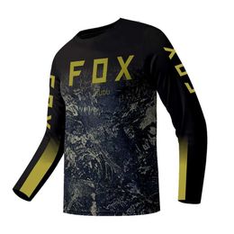 Cycling Shirts Tops FOX SUDU Mens Long Sleeve Motocross Cycling Jersey MTB Downhill Mountain Bike MTB Shirts OffroadDH Motorcycle Enduro Clothing