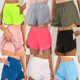 Yoga Outfits 10 Colours Lu Yoga Short Pants Outfit Hidden Zipper Pocket Womens Sports Shorts Loose Breathable Casual Sportswear Exercise 2778