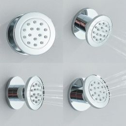 Newly Luxury Brass Body Sprays Round Shower SPA Massage Jets Concealed Bathroom Shower Sprayer Head Faucet Accessories