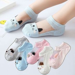 5 Pair kids socks set Girls Ultra-thin Kids Crystal Ice Silk Children Baby Toddler Summer Mesh Socks