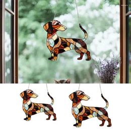 Garden Decorations Dog Suncatcher Dachshund Acrylic Window Decor Pet Sympathy Gift Memorial Sun Catcher Dogs Ornament