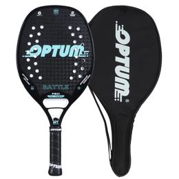 OPTUM BATTLE 12K Carbon Fibre Rough Surface Beach Tennis Racket With Cover Bag 240522