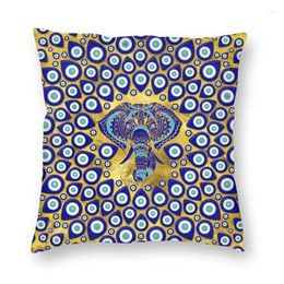 Pillow Evil Eye Elephant Mandala Cover Print Turkish Nazar Eyes Throw Case For Living Room Cool Pillowcover Home Decor