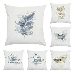 Pillow Letter Eat Cake In Bed Cover Cotton Polyester Butterfly Throw Case For Sofa Home Pillowcase CR128
