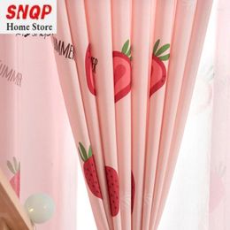 Curtain Modern Simple Children's Room Blackout Girl Princess Wind Short Nordic Curtains For Living Dining Bedroom