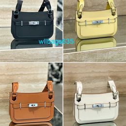 Leather Shoulder Bag Jyp Bags Womens Mini Bag Platinum Bag Cowhide Lock Buckle Small Square Bag High End Single Shoulder Crossbody Underarm Ba have logo WLCV